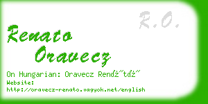 renato oravecz business card